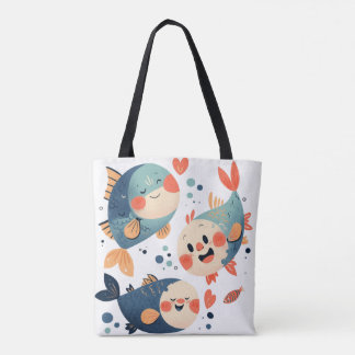 Tote Bag Heureux amis du poisson