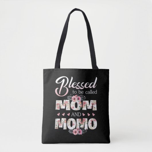 Tote Bag Heureux D'Être Appelé Maman Et Maman Colorée (Devant)