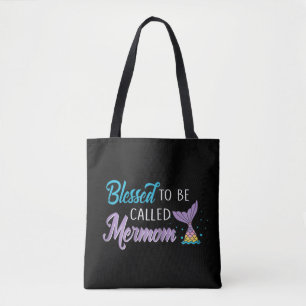 Tote Bag Heureux D'Être Appelé Mermaman Colorée Pour Grand-