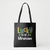 Tote Bag Heureux d'être bibliothécaire École Saint Patrick' (Devant)