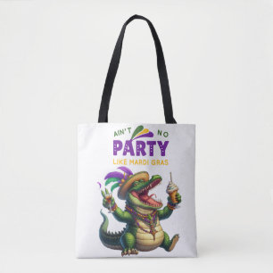 Tote Bag Heureux Mardi Gras Alligator
