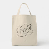 Tote Bag HEUREUX par choix - Bold CloudS (Dos)