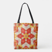 Tote Bag Hex Mandala rouge et jaune (Dos)
