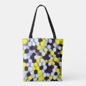 Tote Bag HexaPop Chick Fourre-tout noir, blanc et jaune (Dos)