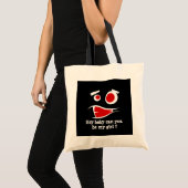 Tote Bag Hey bébé pouvez-vous être ma fille monstre design  (Devant (produit))