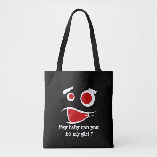 Tote Bag Hey bébé pouvez-vous être ma fille monstre design (Devant)