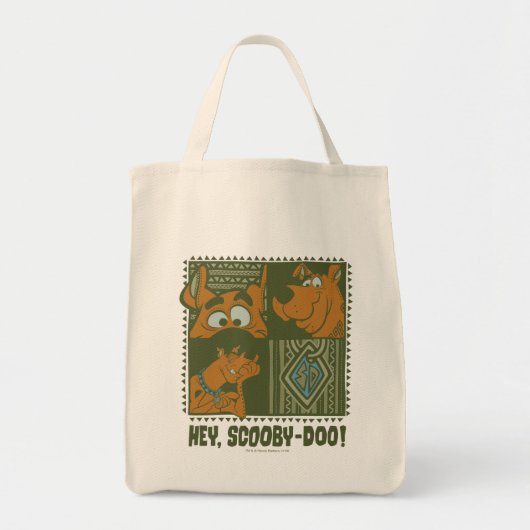 Tote Bag Hey Scooby-Doo Carré tribal Graphic (Devant)