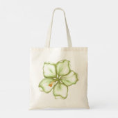 Tote Bag Hibiscus & dentelle BLANC (Dos)