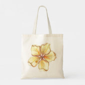 Tote Bag Hibiscus & dentelle JAUNE (Dos)