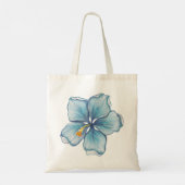Tote Bag Hibiscus & dentelle TURQUOISE (Dos)