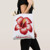 Tote Bag hibiscus d'Orange (De près)