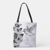 Tote Bag Hibiscus et colibri (Dos)