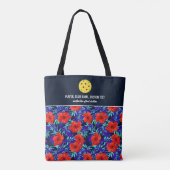 Tote Bag Hibiscus floral Imprimer Pickleball Paddle personn (Dos)