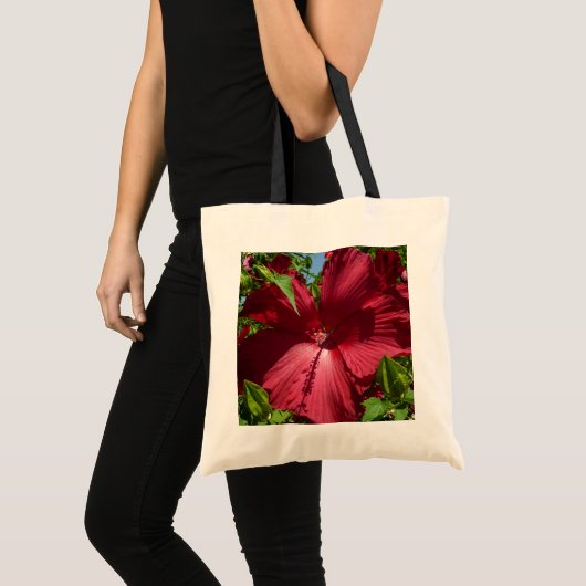 Tote Bag Hibiscus Flower and Blue Sky (Devant (produit))