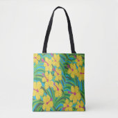 Tote Bag Hibiscus jaune Impression tropicale (Devant)