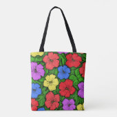 Tote Bag Hibiscus & Monstera #4 (Dos)