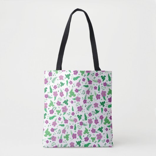 Tote Bag Hibiscus pourpre (Devant)