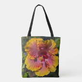 Tote Bag Hibiscus rose et orange (Dos)