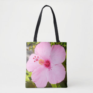 Tote Bag Hibiscus rose Fleur tropicale