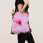 Tote Bag Hibiscus rose Fleur tropicale (De près)