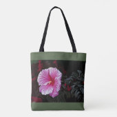 Tote Bag Hibiscus rose Fourre-tout (Dos)