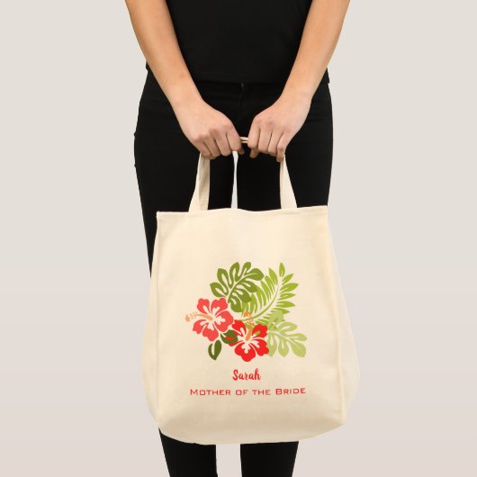 Tote Bag Hibiscus tropical modifiable (Devant (produit))