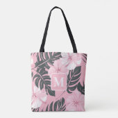 Tote Bag Hibiscus tropical Monogramme (Dos)