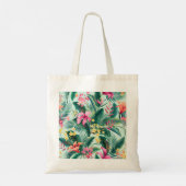 Tote Bag Hibiscus tropicaux : Motif Floral sans joint (Dos)