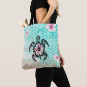 Tote Bag Hibiscus Turtle (De près)