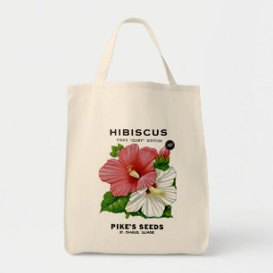 Tote Bag Hibiscus Vintage Seed Packet