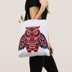 Tote Bag hibou autochtone haïda Tlingit