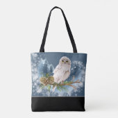 Tote Bag Hibou blanc (Dos)