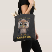 Tote Bag Hibou Concentré Awesome mignon adorable Citation d (De près)