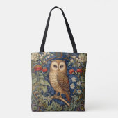 Tote Bag Hibou dans le jardin style William Morris (Dos)