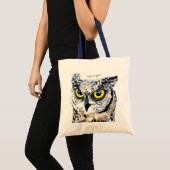 Tote Bag Hibou de client de nuit (Devant (produit))