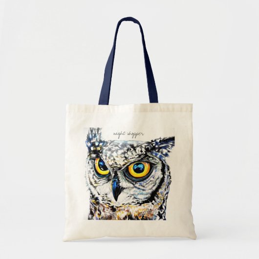 Tote Bag Hibou de client de nuit (Devant)