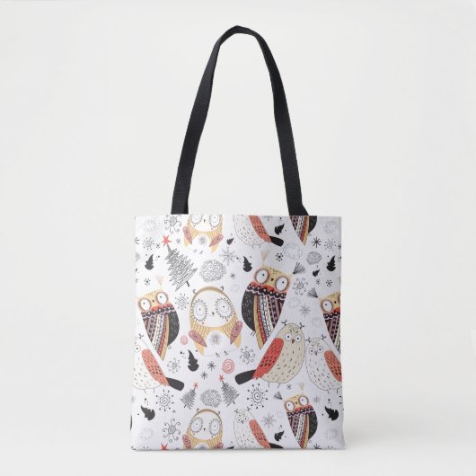 Tote Bag Hibou drôle de texture (Devant)