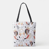 Tote Bag Hibou drôle de texture (Dos)