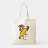 Tote Bag Hibou écrivant (Dos)