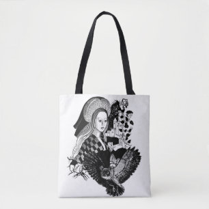 Tote Bag Hibou gothique et femme