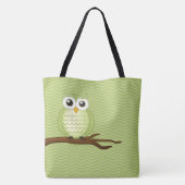Tote Bag Hibou mignon | Personalizble (Dos)