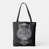 Tote Bag Hibou (noir) - Totalité (Dos)