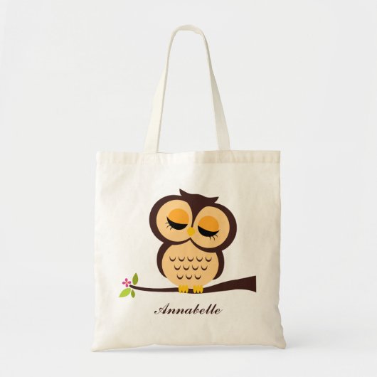 Tote Bag Hibou orange (Devant)