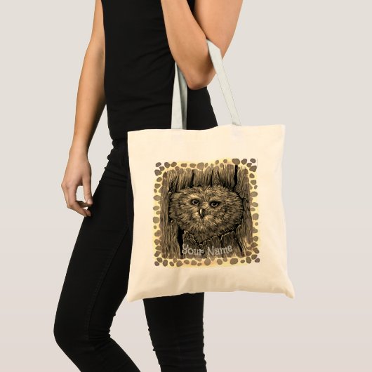 Tote Bag Hibou Peeper (Devant (produit))