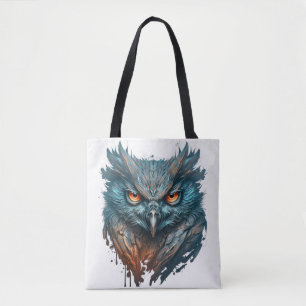 Tote Bag Hibou Portrait Animal Peinture Faune Extérieur Art