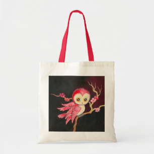 Tote Bag Hibou rouge doux