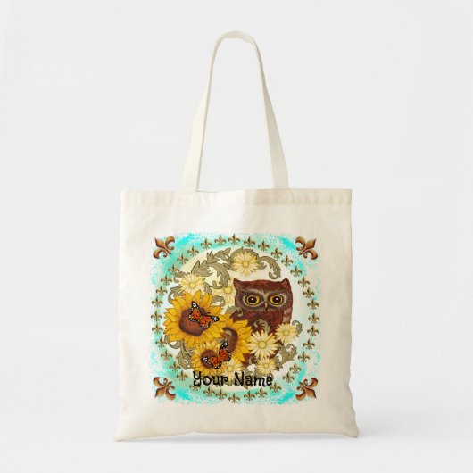 Tote Bag Hibou Tournesol (Devant)
