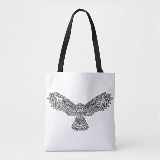 Tote Bag Hibou Zendoodle 2 de vol (Devant)