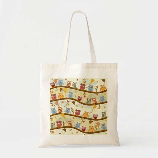 Tote Bag hiboux d'automne (Devant)