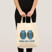 Tote Bag Hiboux jumeaux bleus (Devant (produit))